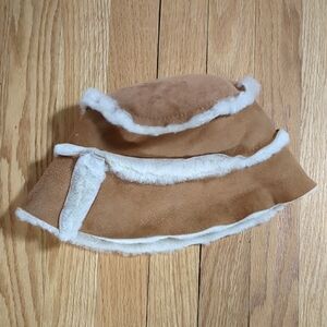 Brown Faux Fur Trimmed Hat